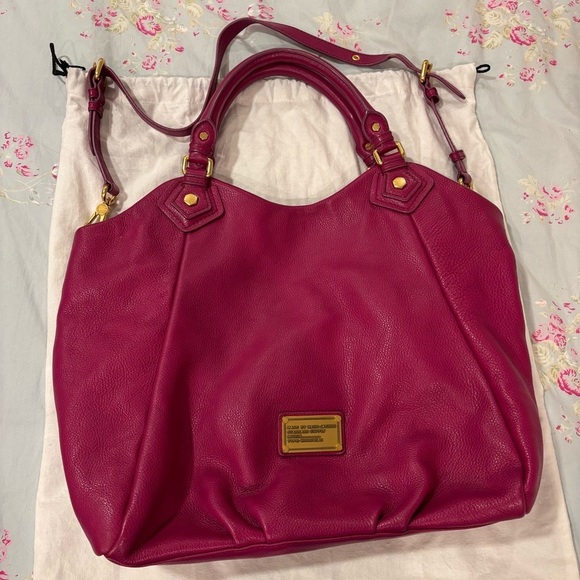 Marc By Marc Jacobs Handbags - MARC by Marc Jacobs Classic Q Fran Satchel Plum/Purple Leather
